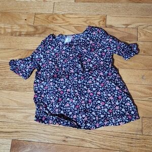 Girl's floral flower printed shirt